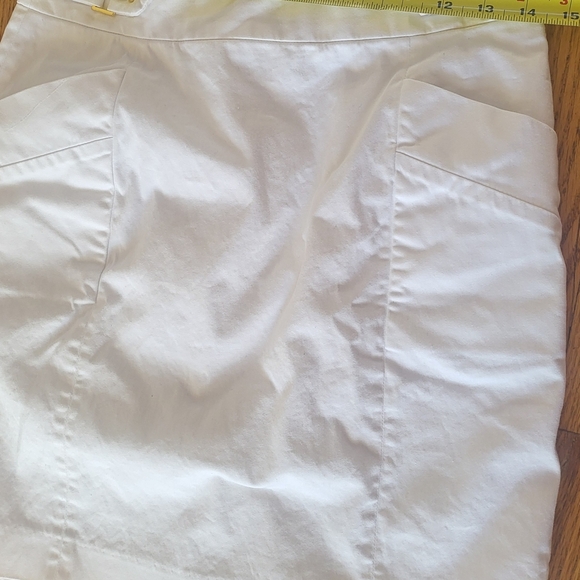 Calvin Klein White Ruched Mini Pencil Skirt - Picture 3 of 10